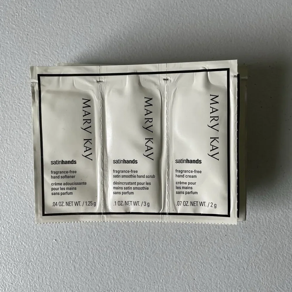 Mary Kay Satin Hands Fragrance-Free Hand Softener Cream Lotion Samples Lot of 10